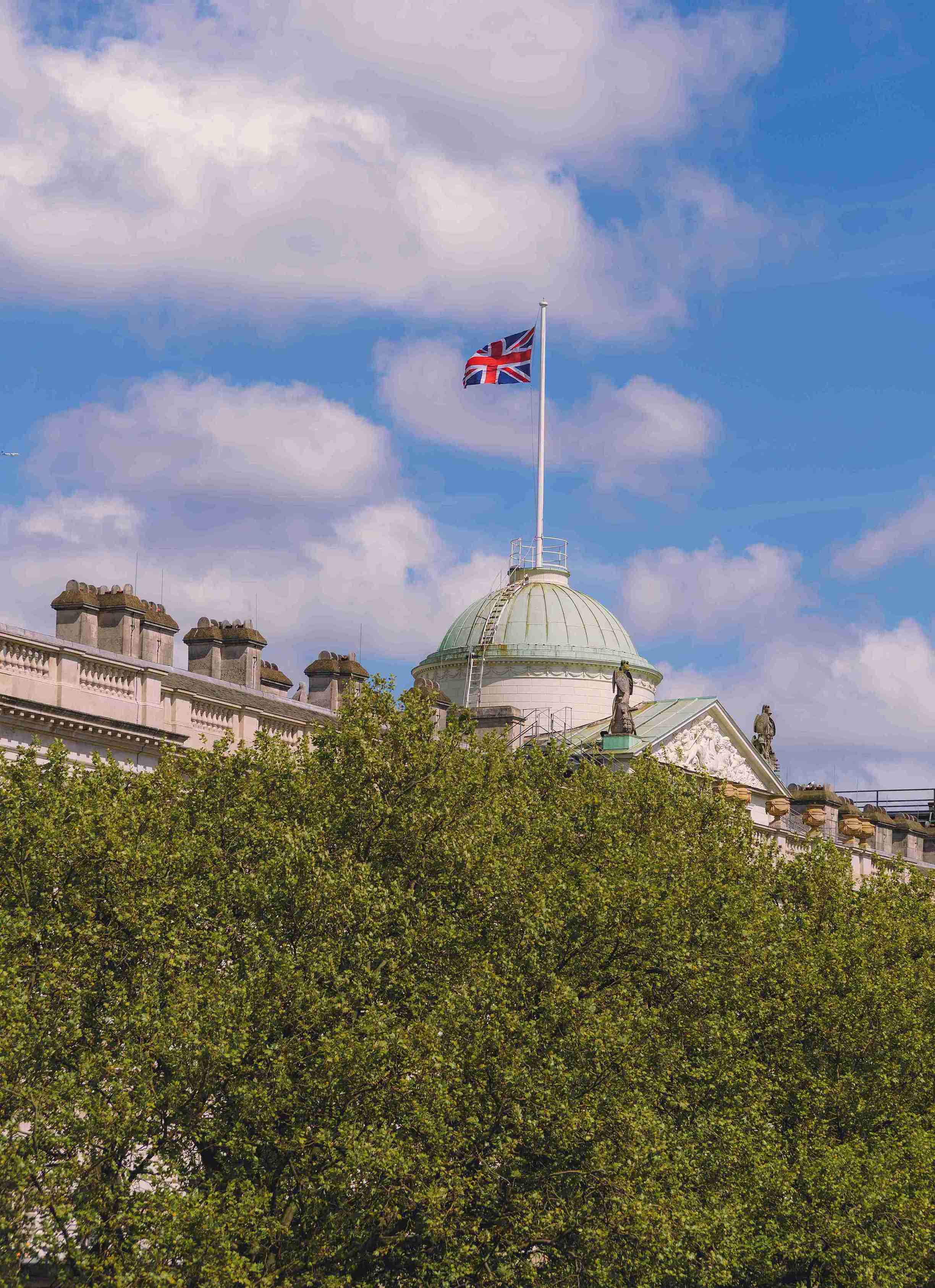 British Flag Waving Close Up